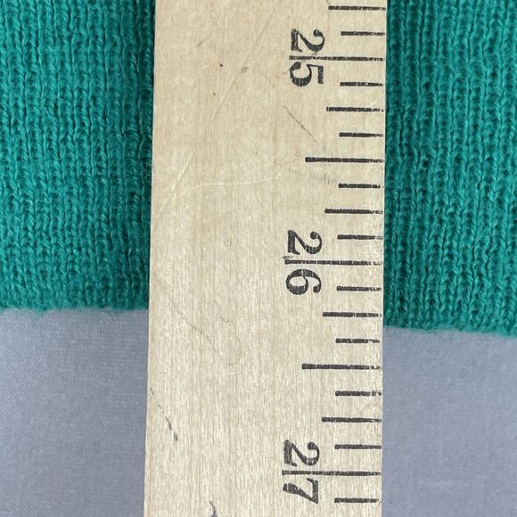 Jeff Links Cardigan Sweater Men's L Green Vintage 1970s USA Classic Grandpacore - Picture 8 of 12